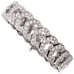 Cartier C De Cartier Diamond 18K White Gold Bracelet
