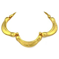 Ilias Lalaounis 22K Yellow Gold Link Collar Choker Bracelet