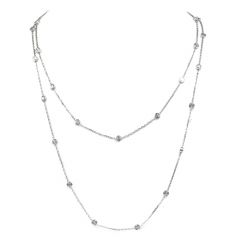 Cartier Love  Screws18K White Gold 46" Long Chain Necklace