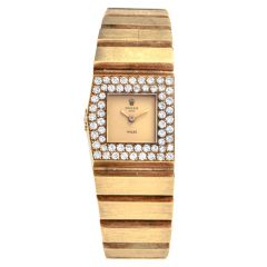 Rare Rolex Queen Midas Diamond 18K Yellow Gold Ref 9904 Vintage Collectible Wristwatch