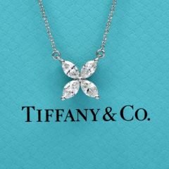 Tiffany & Co Large Victoria 0.81ct Diamond Platinum  Necklace