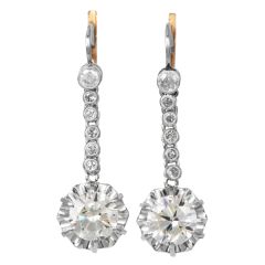 3-11ct-diamond-platinum-18k-rose-gold-dangle-drop-earrings