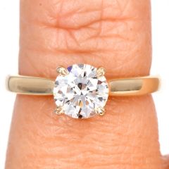 Custom GIA 1.02carat D-VS2 Diamond Engagement Ring-Dover Jewelry