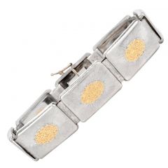 Buccellati Geminato Yellow Gold Silver Bracelet 