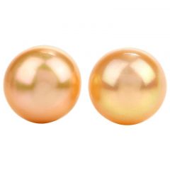 13mm Golden South Sea Pearl 18 Karat Gold Earrings