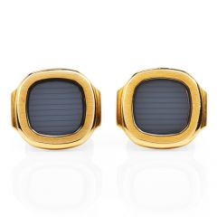  Patek Philippe Vintage Nautilus 18k Gold Balck-Gray Cufflinks 