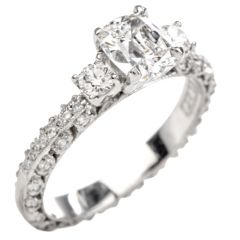 Tacori GIA Diamond Eternity Band Platinum Designer Engagement Ring 