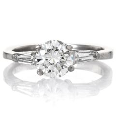 Estate Classic GIA 1.37cts diamond engagement ring Gold Ring