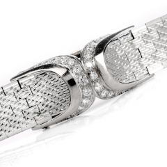 Vintage 1940's Retro GUBELIN Coverd Diamond Bracelet 18k Gold Watch