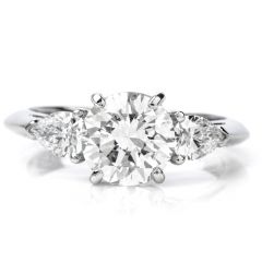 Tiffany & Co.  Diamond Platinum Engagement Three Stone Ring
