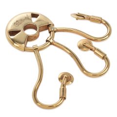 Vintage Gucci Italy 18K Gold Designer Three Hook Key Holder