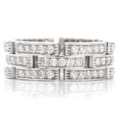 CARTIER  Diamond 18K Maillon Panthère Open Link Unisex Band Ring
