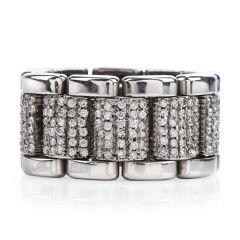 PIAGET Flexible 18K Wide Diamond Eternity Band Ring Size 7.5