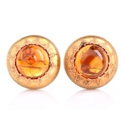 Buccellati Amber 18K Gold Marci Collection Earrings