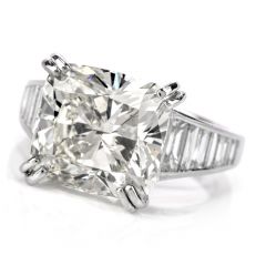 Estate 9.02 Carat Diamond Platinum Engagement Ring
