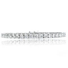 Modern 12.48 Diamond 18K White Gold Classic Tennis Line Bracelet