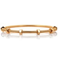 Ecrou de Cartier 18K Gold Bolts Bangle Bracelet Size 19-Dover Jewelry