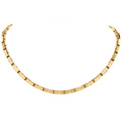 Vintage Cartier Agrafe 18K Yellow Gold Link Chain Necklace