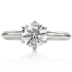 Tiffany & Co. GIA Diamond Platinum Solitaire "The Tiffany" Engament Ring