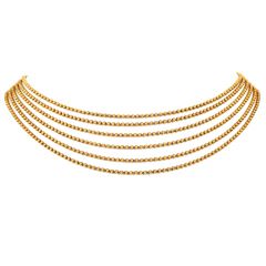 Cartier Draperie De Décolleté 18K Yellow Gold Multi Choker Necklace