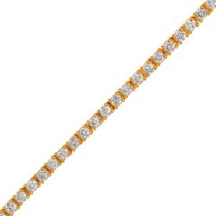 Natural 1.95cts Round Diamond 18K Gold Tennis Bracelet-Dover Jewelry