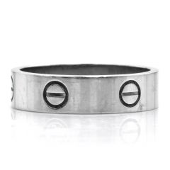 Cartier Love 18K White Gold Eternity Band Ring Size 60
