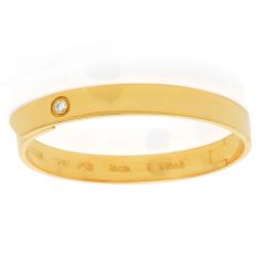 Cartier Anniversary Diamond 18K Gold Bangle Vintage 1997 Bracelet Sz16