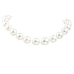 17-14mm South Sea Pearl Choker Necklace Gold diamond Clasp