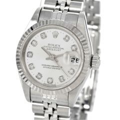 Rolex Datejust Diamond 18K Gold Steel Ref 79174 Automatic 26mm Ladies Wristwatch