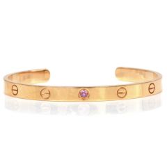 Cartier Love Bracelet 18K Yellow Gold Cuff Style Size 19