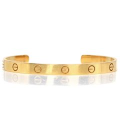 Cartier Love Bracelet 18K Yellow Gold Cuff Style Size 19