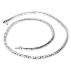 H. Stern 2.00ct Diamond 18K White Gold Box Link Chain Chocker Necklace