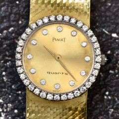 Piaget Vintage Diamond 18K Yellow Gold Quartz Ladies Watch