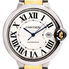 Cartier Ballon Bleu 3765 Stainless Steel Gold 42 mm Automatic Men's Watch