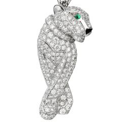 Cartier 'Panthère De Cartier' Diamond Panther Pendant Necklace 