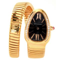 Bulgari Serpenti Diamond Tubogas 35mm Ladies 18k yellow Gold Watch
