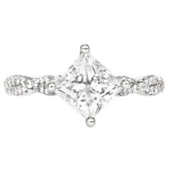 GIA 1.01ct Diamond Princess Shape Engagement Ring