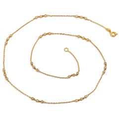 0.63 Carats  Diamond By Yard 18K Yellow Gold 18 Inches Necklace