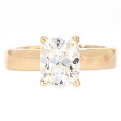 2.02cts Diamond 14K Gold Cushion H VS1 Engagement Ring - Dover Jewelry