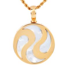Bvlgari Bulgari Ying Yang 18k Yellow Gold Spinning Pendant