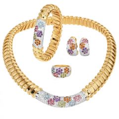 Roberto Coin Nabucco Diamond & Gemstone 18K Suite Set of 4
