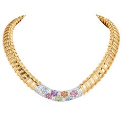 Roberto Coin Nabucco Diamond & Gemstone 18K Statement Necklace-Dover Jewelry
