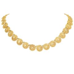SeidenGang Diamond 18k Gold Flower Link Necklace|dover jewelry|