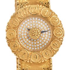 Buccellati Eliochron Diamond 18k Yellow Gold Bracelet Watch