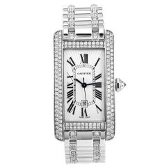 Cartier Tank American Diamond 18k Gold Unisex Watch Ref 2940 |Dover Jewelry