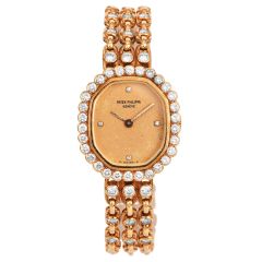Patek Philippe diamond Bracelet 18K Gold Ladies Mechanical Watch