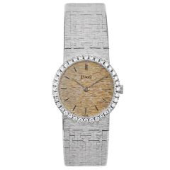 Piaget  Diamond silver Dial 18K Gold Ladies Watch ref 926 A 6 |Dover Jewelry|