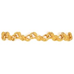 Vintage Mermaid 18K Yellow Gold Link Bracelet|Dover Jewelry|
