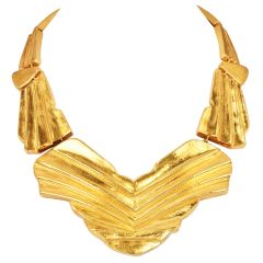 Ilias Lalaounis Vintage 22K Gold Statement Greek Necklace