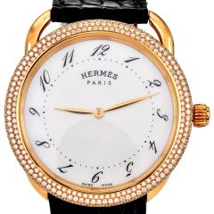 Hermes Arceau Diamond Yellow Gold  38mm Watch Ref AR5.786|Dover Jewelry|